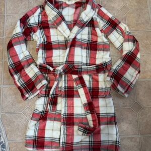 Pottery Barn Winslow Plaid Plush Robe